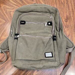 Travelon Anti-Theft Heritage RFID-Blocking Laptop Travel Backpack Olive Green